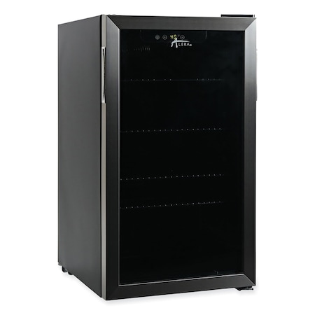Alera 3.4 Cu. Ft. Beverage Cooler, Stainless Steel/Black JC-90VEL-F